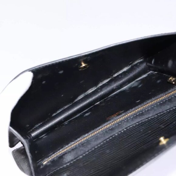 LOUIS VUITTON Epi Montaigne 23 Clutch Bag Black M52662 LV Auth 88335 - Picture 10 of 16